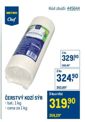 Čerstvý kozí sýr