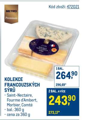 Kolekce francouzských sýrů