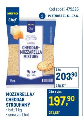 MOZZARELLA/CHEDDAR STROUHANÝ