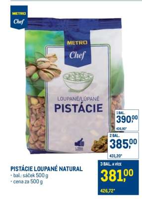 Pistácie loupané natural