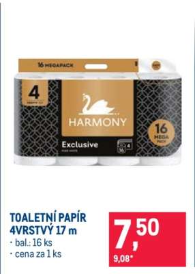 TOALETNÍ PAPÍR 4VRSTVÝ 17 m