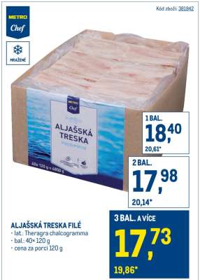 Aljašská treska filé