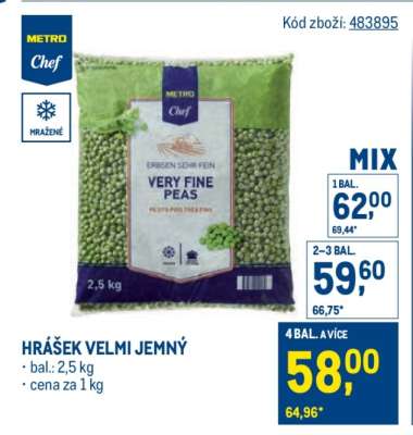 Hrášek velmi jemný