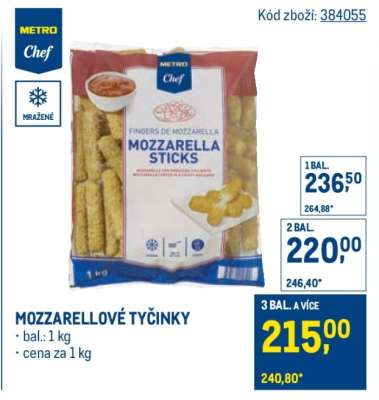 Mozzarellové tyčinky