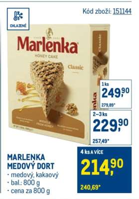 MARLENKA Medový dort