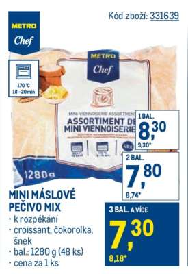 Mini máslové pečivo mix