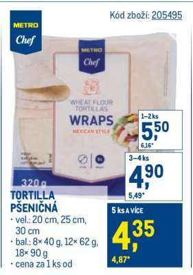 Tortilla pšeničná