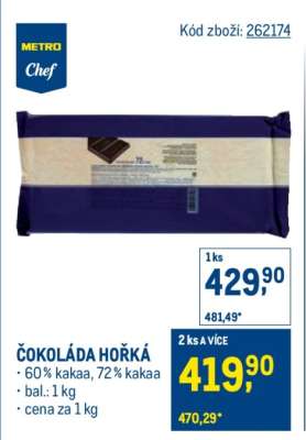 Čokoláda hořká