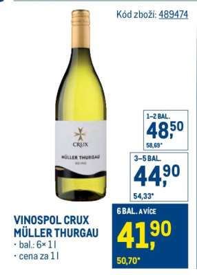 VINOSPOL CRUX MÜLLER THURGAU