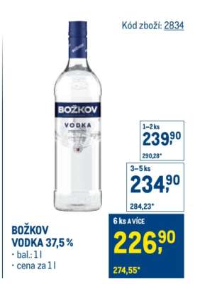 Božkov Vodka 37,5 %
