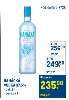 Hanácká Vodka 37,5 %