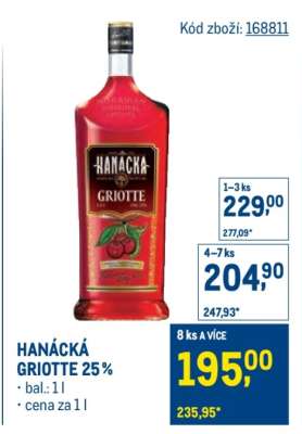 HANÁCKÁ GRIOTTE 25 %