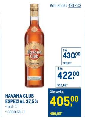HAVANA CLUB ESPECIAL 37,5 %