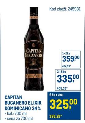 CAPITAN BUCANERO ELIXIR DOMINICANO 34 %