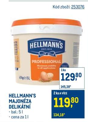 HELLMANN’S MAJONÉZA DELIKÁTNÍ