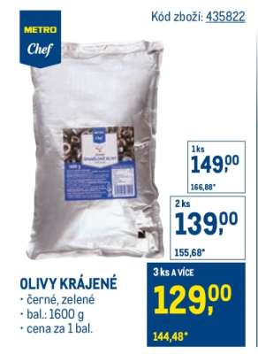 Olivy krájené