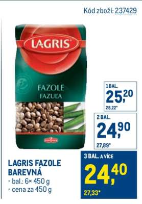 Lagris fazole barevná