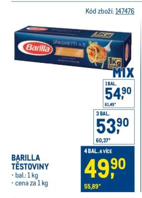 Barilla těstoviny
