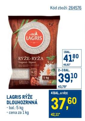 Lagris rýže dlouhozrnná
