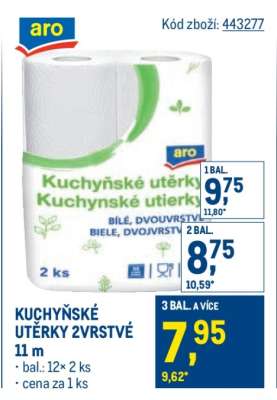 KUCHYŇSKÉ UTĚRKY 2VRSTVÉ 11 m