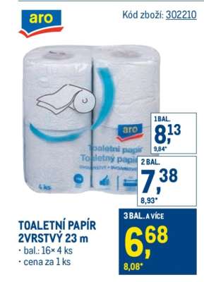 TOALETNÍ PAPÍR 2VRSTVÝ 23 m