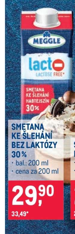 SMETANA KE ŠLEHÁNÍ BEZ LAKTÓZY 30%