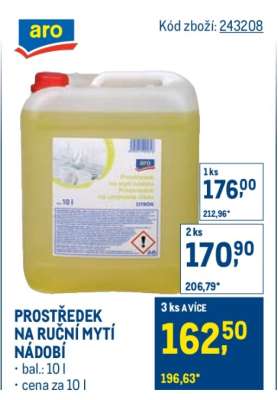 Prostředek na ruční mytí nádobí