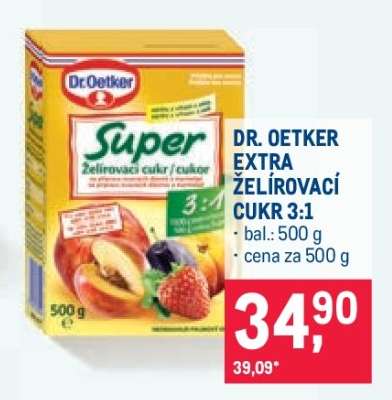 DR. OETKER EXTRA ŽELÍROVACÍ CUKR 3 : 1