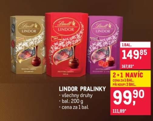 Lindor pralinky