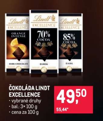Čokoláda Lindt Excellence