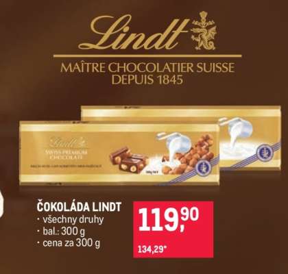 ČOKOLÁDA LINDT