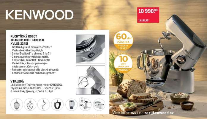 KUCHYŇSKÝ ROBOT TITANIUM CHEF BAKER XL KVL85.224SI