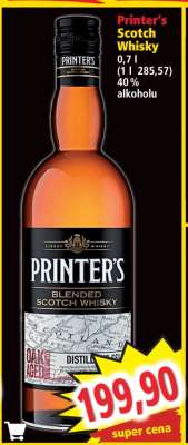 Printer's Scotch Whisky