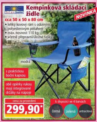 Kempinková skládací židle