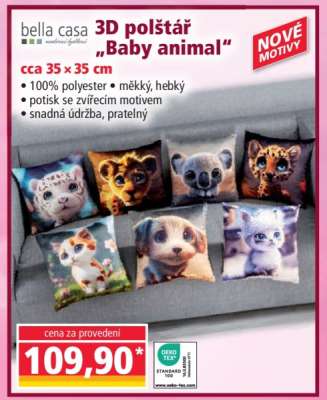 3D polštář „Baby animal“