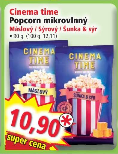 Cinema time Popcorn mikrovlnný