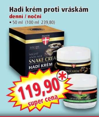 Hadí krém proti vráskám