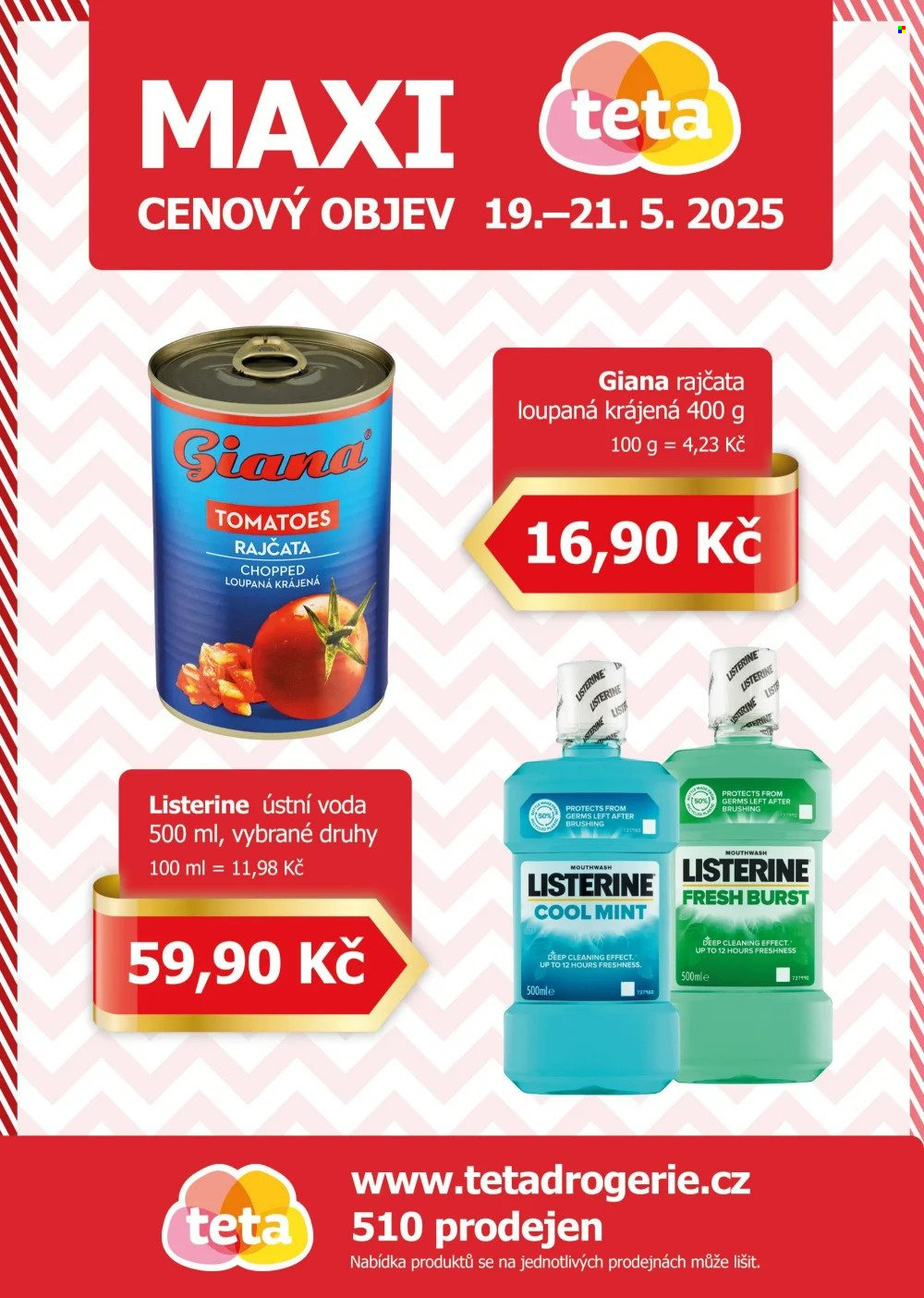 Leták Teta drogerie - 19.5.2025 - 21.5.2025. Strana 1