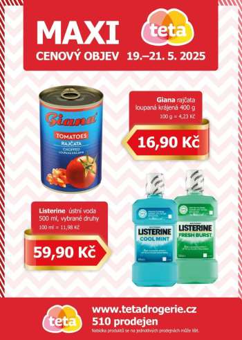 Leták Teta drogerie - 19.5.2025 - 21.5.2025.