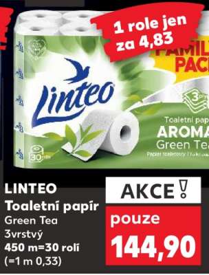 LINTEO Toaletní papír Green tea