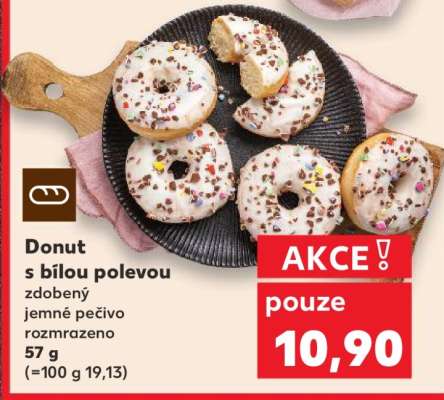 Donut s bílou polevou