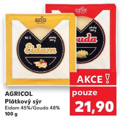AGRICOL Plátkový sýr