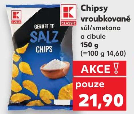 Chipsy vroubkované