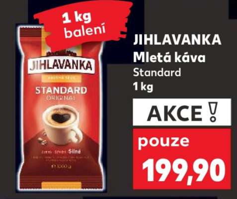 JIHLAVANKA Mletá káva Standard