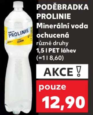 PODĚBRADKA PROLINIE Minerální voda ochucená