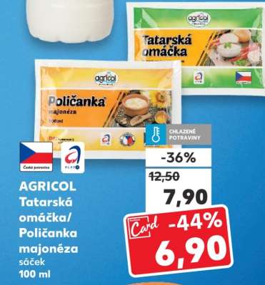 AGRICOL Tatarská omáčka/ Poličanka majonéza sáček 100 ml