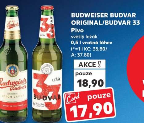 Budweiser Budvar Original Budvar 33