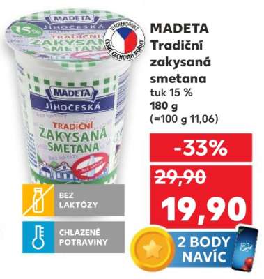 MADETA Tradiční zakysaná smetana
