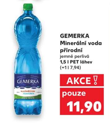GEMERKA Minerální voda přírodní