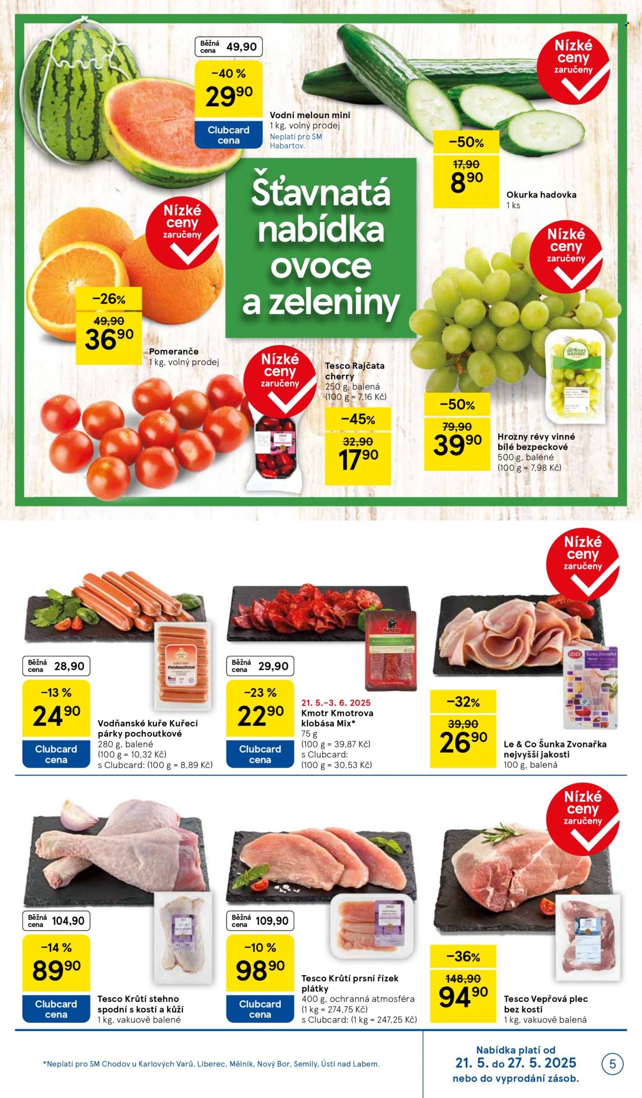 Leták TESCO supermarket - 21.5.2025 - 27.5.2025. Strana 1